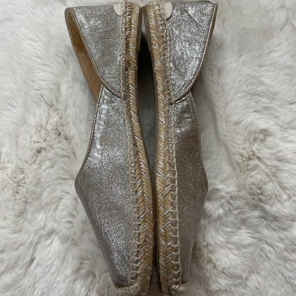 NEW Rag & Bone Georgie Metallic leather Espadrille - Picture 2 of 9